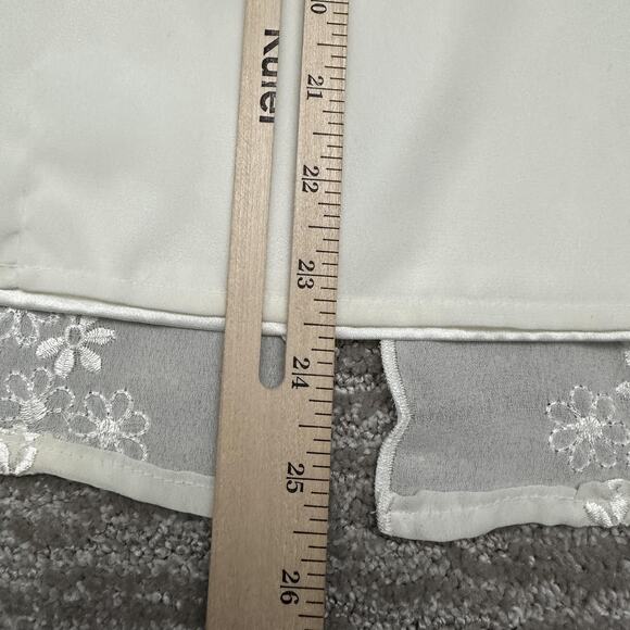 VTG Jordan Shirt Womens M Sheer Embroidered Floral Button Blouse Secretary 90s - Picture 15 of 16